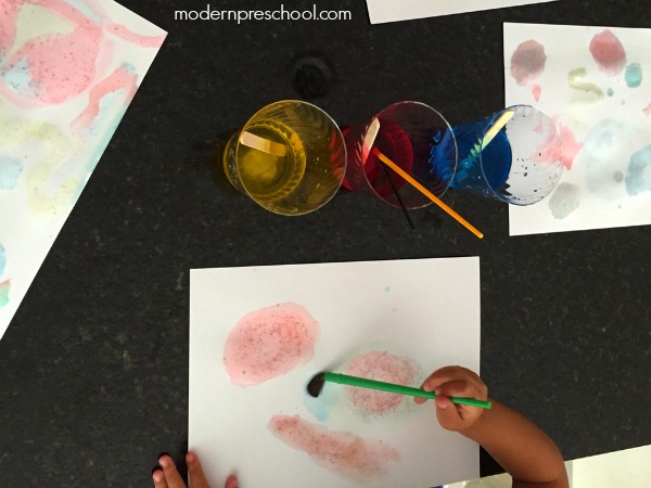 Homemade popsicle paint recipe for kids that smells delicious from Modern Preschool!