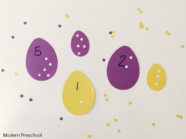 Crack those eggs! Practice counting, numbers, and fine motor skills with preschoolers & kindergarteners with this Easter or egg cracking counting activity!