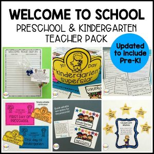 Grab this EDITABLE Welcome to School printable pack for preschool & kindergarten teachers to make the first day and orientation stress free!