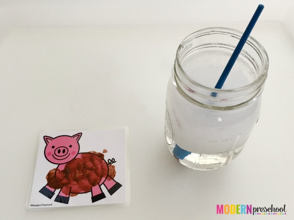 Surprise uppercase letters appear after toddlers, preschoolers, or kindergarteners clean the mud off of the pigs on these free alphabet printable cards!