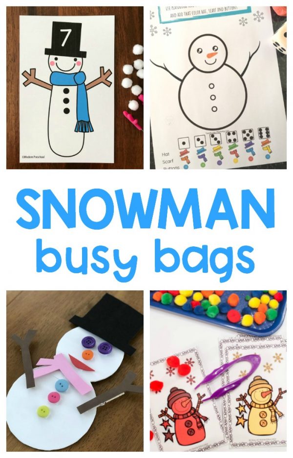 Snowman Number Counting Mats
