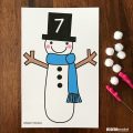 Snowman Number Counting Mats
