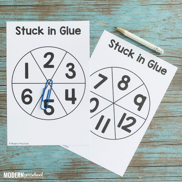 FREE printable silly, fun stuck in glue gross motor move & learn activity for preschool, pre-k, & kinders to help all learning styles and levels succeed!